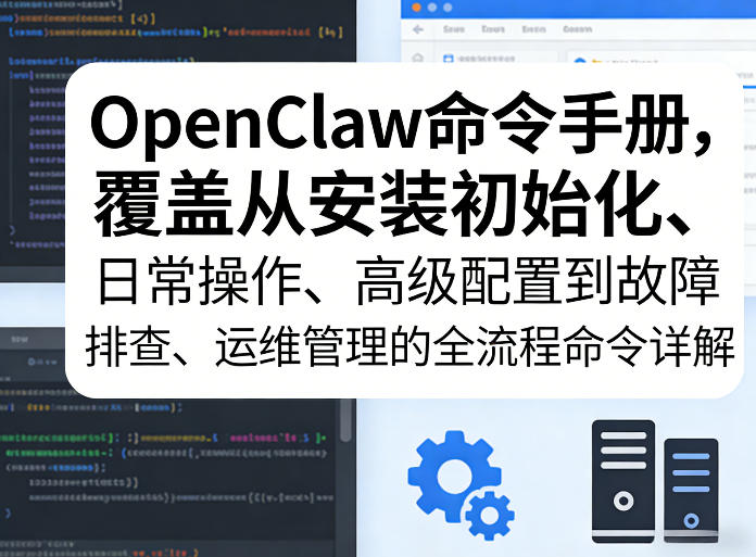 OpenClaw命令手册，覆盖从安装初始化、日常操作、高级配置到故障排查、运维管理的全流程命令详解-驿想项目网