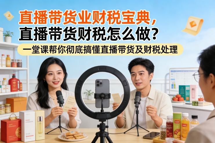 直播带货业财税宝典,直播带货财税怎么做?一堂课帮你彻底搞懂直播带货及财税处理-驿想项目网