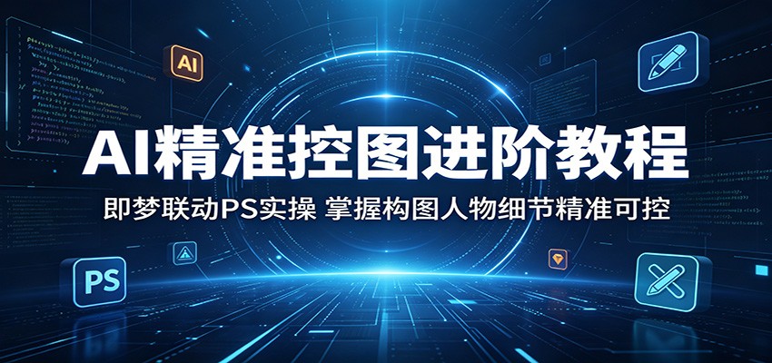 AI精准控图进阶教程：即梦联动PS实操，掌握构图人物细节精准可控-驿想项目网