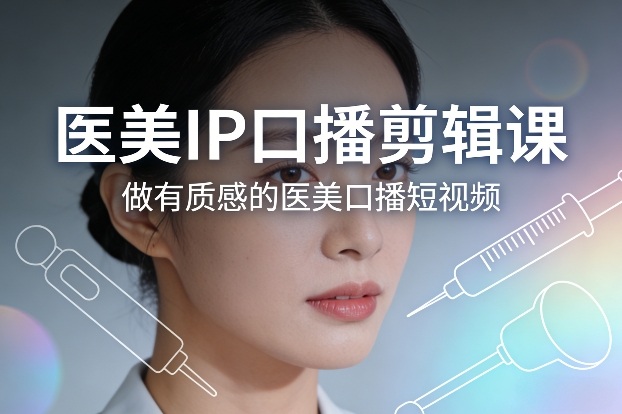 医美IP口播剪辑课，做有质感的医美口播短视频-驿想项目网