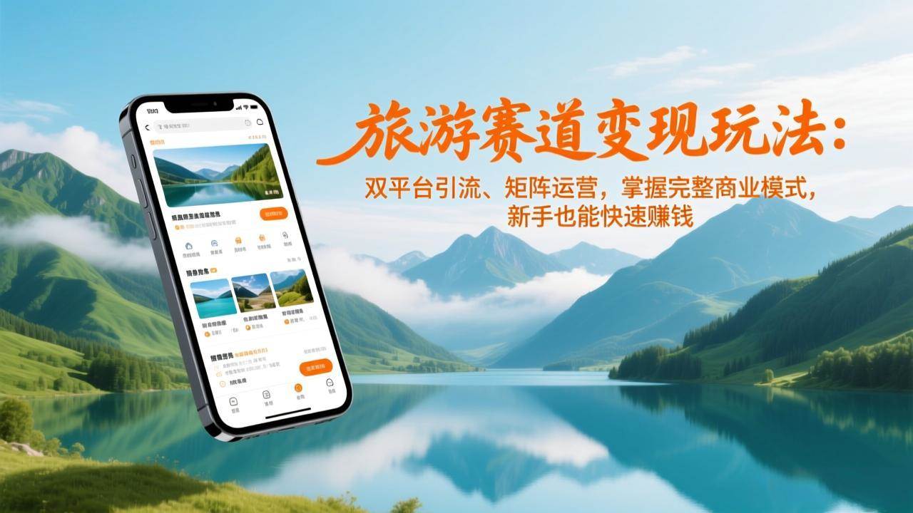 （17153期）旅游赛道变现玩法：双平台引流、矩阵运营，掌握完整商业模式，新手也能快速赚钱-驿想项目网