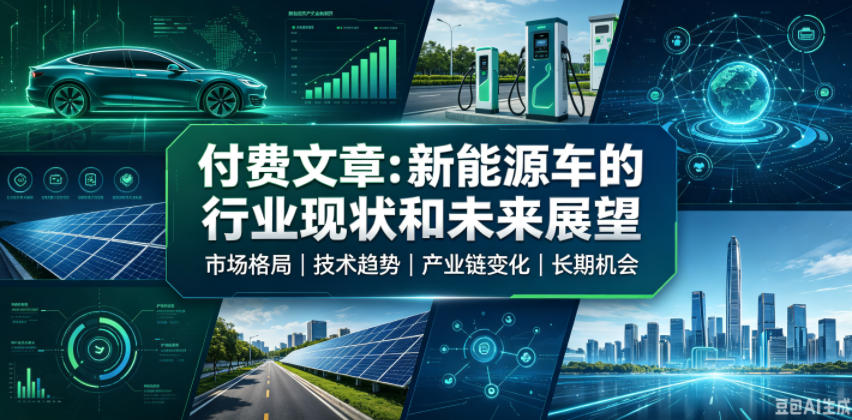 付费文章:新能原车的行业现状和未来展望-驿想项目网