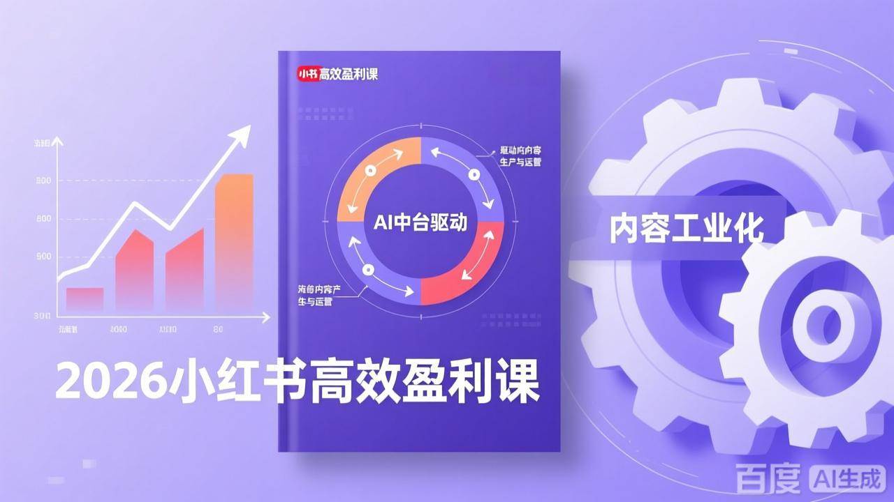 （17291期）2026小红书高效盈利课，流量双引擎+内容工业化+AI中台驱动，构建可复制的千万级营收模型-驿想项目网