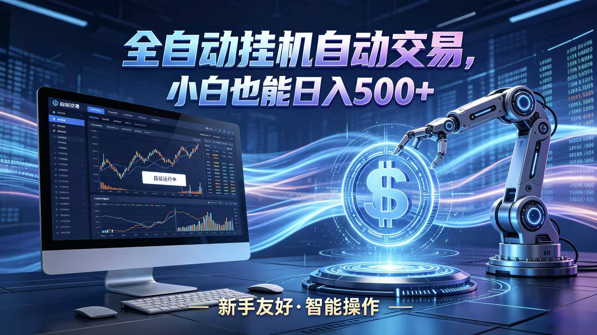 全新智能化交易助手，傻瓜式操作，小白也能快速上手，轻松实现日入500+-驿想项目网