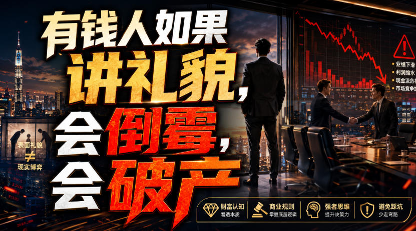 付费文章：有钱人如果讲礼貌，会倒霉，会破产-驿想项目网