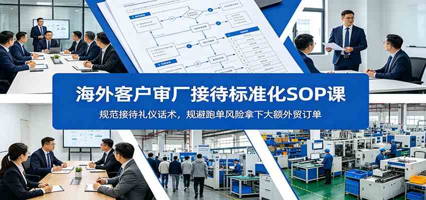 海外客户审厂接待标准化SOP课:规范接待礼仪话术,规避跑单风险拿下大额外贸订单-驿想项目网