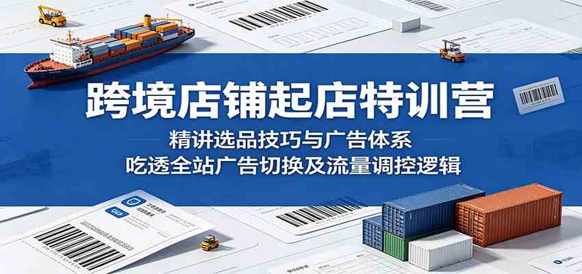 跨境店铺起店特训营：精讲选品技巧与广告体系，吃透全站广告切换及流量调控逻辑-驿想项目网